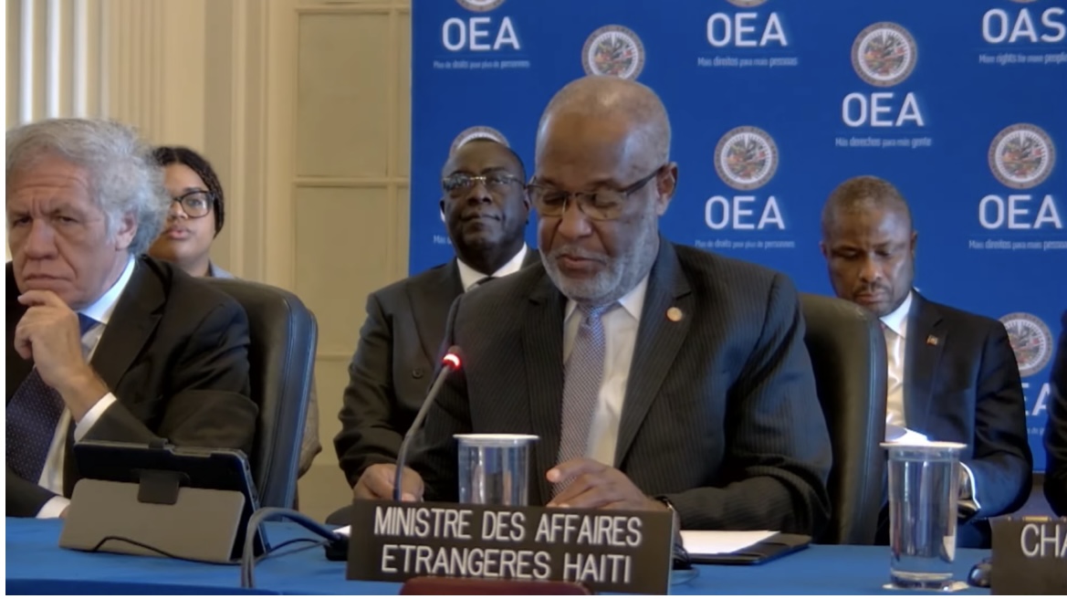 Jean Victor Généus appelle l'OEA à collaborer avec Haïti pour endiguer le fléau de l'insécurité.